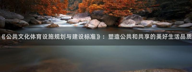 凯捷体育开户：《公共文化体育设施规划与建设标准》：塑