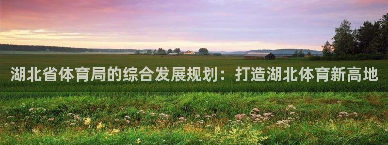 凯捷体育平台APP：湖北省体育局的综合发展规划：打造湖北体育